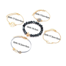 Load image into Gallery viewer, Druzy Peace &amp; Love Around The World 5 Piece Bracelet